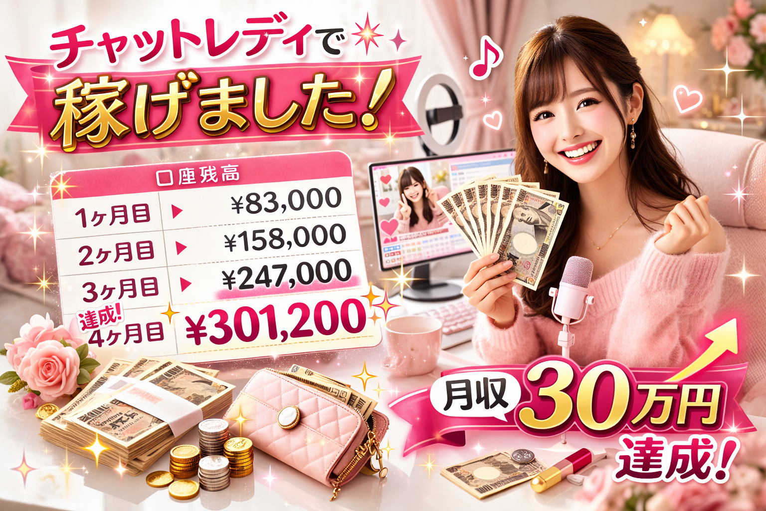 シングルマザーだけど生活が苦しいから援助されたいときに在宅でできるチャットレディで月30万円稼いでみる?